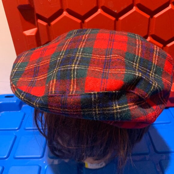 VINTAGE PENDLETON WOOL PLAID PEAK CAPS SIZE M - Picture 2 of 6